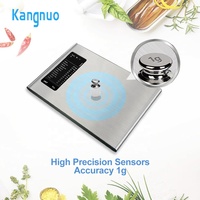 Báscula de Cocina Digital Inteligente con Escáner de Código de Barras Integrado de Acero Inoxidable, Báscula para Alimentos con Calculadora Nutricional