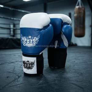 Gants de boxe américains - Marque IRON PUNCH - Cuir de vachette de qualité supérieure - Logo personnalisé - Plusieurs tailles disponibles - Product Image 2
