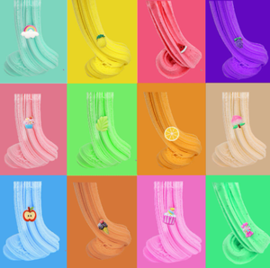 Kit de Slime de Arcilla Cepillada con Forma de Frutas y Arcoíris, 12 Piezas, Educativo, DIY, 12 Colores, Alivio del Estrés, Juguetes para Niños - Product Image 2
