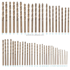 Podofo – Lot de 51 forets hélicoïdaux M35 en cobalt HSS-Co de 1 à 6 mm, longueur standard, avec étui métallique, pour perçage de l'acier inoxydable, du bois et du métal - Product Image 6