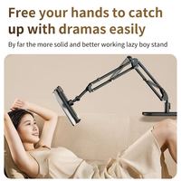 Le plus récent support de bras de tablette à pince cachée bras de Smartphone 4 joints support de tablette autoportant pour support de tablette de couchage