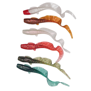 Hunthouse — appât souple en silicone pour la pêche, leurre pour attraper des poissons, avec queue en cercle, matériel pour pêcher, 11cm - Product Image 1
