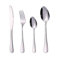 Ensemble de couverts écologiques en acier inoxydable 304, couverts dorés comprenant un couteau, une cuillère, des fourchettes pour les mariages et les restaurants