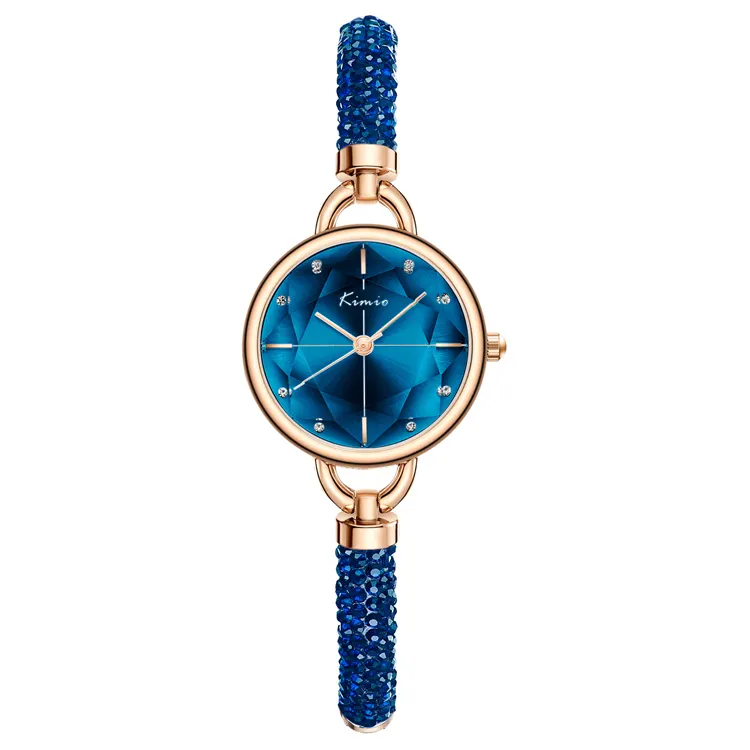 Часы KIMIO K6328S женские из нержавеющей стали, водонепроницаемые, японский кварцевый браслет с кристаллами, женские часы