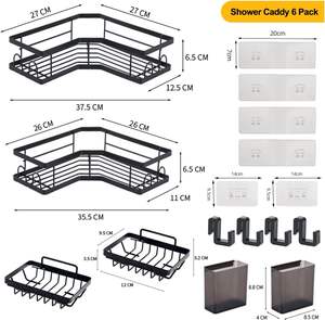 Étagère de rangement murale pour douche, sans perçage, pour salle de bain - Product Image 5