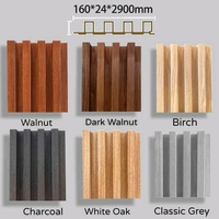 Panneau mural WPC moderne, écologique, ignifuge et imperméable de haute qualité, design rainuré imitation bois pour hôtel, appartement, hôpital, villa