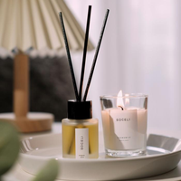 Diffuseur de parfum en verre SOCELI de luxe avec bâtonnets et coffret – Décoration d'intérieur, parfum longue durée, élimine les odeurs