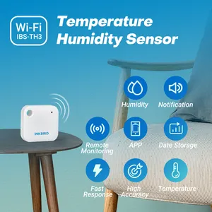 INKBIRD IBS-TH3 Nirkabel Sensor Kelembaban Suhu Jarak Jauh 2.4GHZ WiFi 24/7 Pemberi Data Peringatan