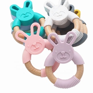 <span class=keywords><strong>Anneau</strong></span> <span class=keywords><strong>de</strong></span> <span class=keywords><strong>dentition</strong></span> en <span class=keywords><strong>bois</strong></span> pour bébé, jouet pour enfants, facile à tenir, en forme d'animal, lapin, mignon, offre spéciale, - Product Image 1