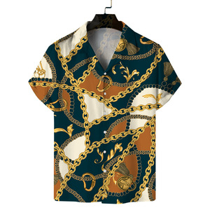 RNSHANGER <span class=keywords><strong>Chemise</strong></span> d'été à manches courtes imprimé léopard pour hommes <span class=keywords><strong>Chemise</strong></span> décontractée à boutons col cubain Chemises de plage <span class=keywords><strong>Chemise</strong></span> de rue à usage quotidien - Product Image 4