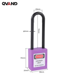Custom Niet-Geleidend Plastic Beveiliging Hangslot Hoge Kwaliteit Keyed Alike Nylon Lockout Apparaat Beste Veiligheid Loto Lock-Apparatuur