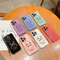 Nouvelle conception de luxe, étui de téléphone portable en TPU transparent avec impression florale IMD, étui de téléphone portable antichoc