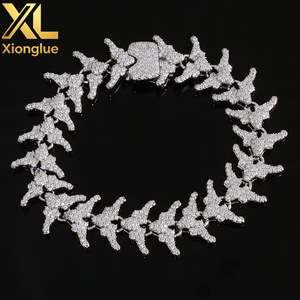 Premium Promo Drop Hypebeast Authentic Heavy Stamping Iced Out Micro Pave Crystal Inlaid <b>Bracelet</b> - Product Image 3