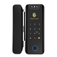 Serrure intelligente pour porte en verre, identification faciale, empreinte digitale, mot de passe, carte-clé, Tuya WiFi, entrée sans clé, bureau, maison