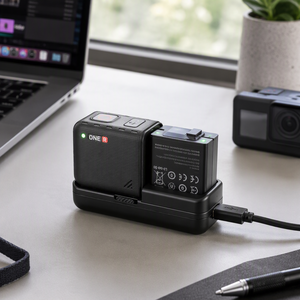 Pengisi Daya Baterai Ganda <span class=keywords><strong>Insta360</strong></span> ONE <span class=keywords><strong>R</strong></span> ONE RS 1190mAh Adaptor Daya Kamera Hitam - Product Image 6
