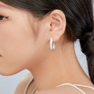 Dylam 18K Gold <b>Hoop</b> Stud Earrings Women Girls Diamond 925 Sterling <b>Silver</b> Big 5A CZ Cubic Zirconia Large <b>Hoop</b> Earrings - Product Image 3