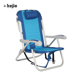Ghế xếp bãi biển bằng nhôm nhẹ, có thể ngả lưng, <span class=keywords><strong>5</strong></span> tư thế, có khay để cốc, thương hiệu Kejie - Product Image 1