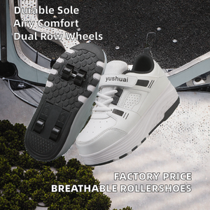 Precio de fábrica SEVEN Zapatillas deportivas transpirables con suela de goma para todas las estaciones, calzado de skate para hombre, modelo popular de doble fila en stock para niños - Product Image 2
