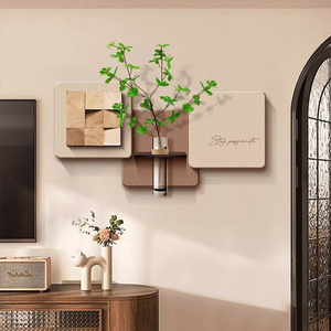 Décoration murale 3D moderne <span class=keywords><strong>de</strong></span> luxe pour salon et <span class=keywords><strong>salle</strong></span> à <span class=keywords><strong>manger</strong></span>, art mural végétal vert, décoration murale en forme <span class=keywords><strong>de</strong></span> bouteille, peinture en porcelaine <span class=keywords><strong>de</strong></span> cristal - Product Image 5