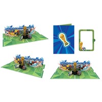 Tarjeta de Felicitación Deportiva 3D Pop para Graduación, Cumpleaños, Impresión Digital Personalizada, Barniz Mate, Papel de Alta Calidad