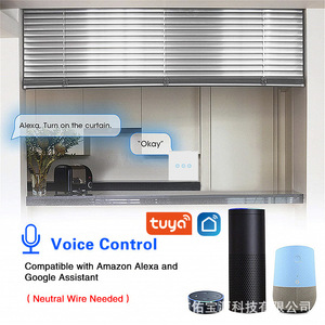 Interruptor de cortina inteligente Tuya Zigbee tipo 86 con control por voz Alexa para automatización del hogar - Product Image 1