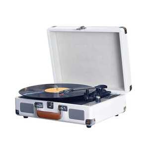 Reproductor de Vinilo Moderno Retro con Conexión Inalámbrica BT, Altavoces Dobles Integrados, Reproductor de Música Portátil para Dormitorio y Sala de Estar - Product Image 1