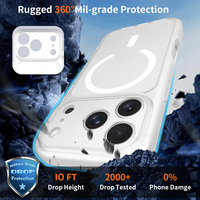 Étui magnétique translucide mat pour iPhone 17 Pro Max, antichoc, sensation de peau luxueuse, coque de protection pour téléphone portable, Fundas