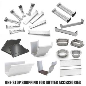 Gouttière en aluminium de 6 pouces / Support de gouttière / Embout / Descente d'eau / Sortie / Protection de gouttière de type K / Système de drainage des eaux pluviales - Product Image 5