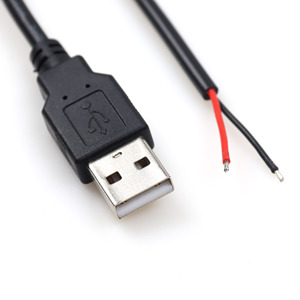 สายชาร์จและถ่ายโอนข้อมูล USB 2.0 แบบปลายเปิด  หุ้มด้วย PVC สีขาว สำหรับงาน DIY อิเล็กทรอนิกส์ - Product Image 2