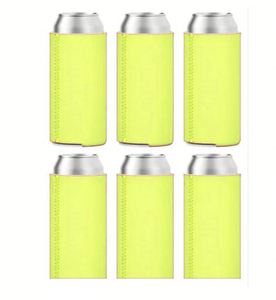 6pcs Standard Can <b>Cooler</b> Sleeve Soft Insulated Reusable Non slip <b>Drink</b> for Hard Seltzer Beer Soda Energy <b>Drinks</b> and Water Bottle - Product Image 5