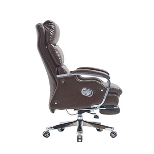 Yusen Executive Office Chair Genuine Leather Adjustable Armrest Swivel Reclining Ergonomic Chair For Long Term Sitting - Product Image 3
