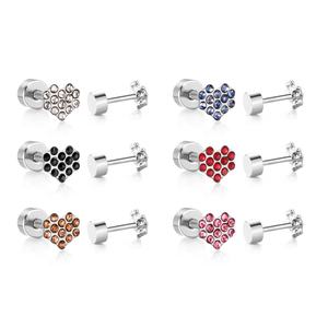 Fashion Jewelry <b>Earring</b> Stainless Steel Popular <b>Screw</b> <b>Back</b> Stud <b>Earrings</b> for Unisex - Product Image 4