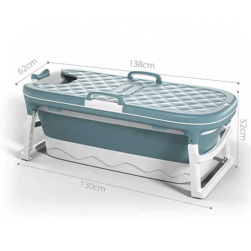 High quality 140cm large size Multipurpose Portable Adult Baby Toddler Folding Plastic Bathtub With Cover