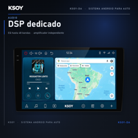 Système multimédia Android 16 avec Android Auto et CarPlay sans câble, faisceau de câbles et protecteur d'écran