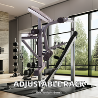 Rack à Squats Réglable à Traction Haute, Banc de Musculation Multifonctionnel, Équipement d'Entraînement de Musculation, Acier Métallique CFT