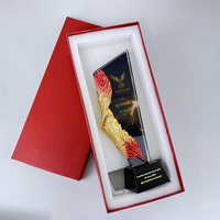 Trophée professionnel personnalisable et durable, plaque vierge en verre cristal pour impression UV et gravure, récompenses