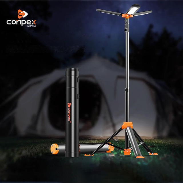 For Telescopic COB LED Camping Light 10000 Lumens with Collapsible Stand and IP67 Rating