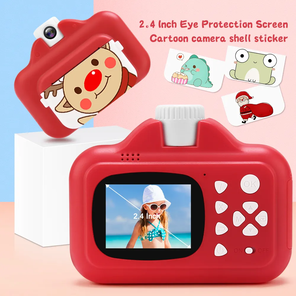 2022 Popular Kids Gift Cartoon Rechargeable record 1080P wifi video camera Portable Hd instant print camera