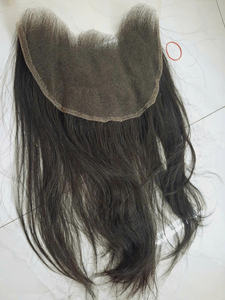 Cheveux vierges vietnamiens 10A fermeture de dentelle transparente de couleur naturelle et dessus frontal avec Double trame en machine - Product Image 2