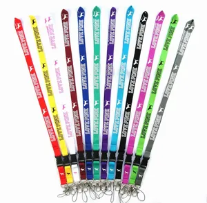Personalized Customization Printing Design Custom Champion <b>Lanyard</b> Badge Medal <b>Holder</b> Wholesale Pink Nylon <b>Lanyard</b> - Product Image 5