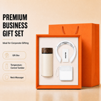 Coffret cadeau d'entreprise de luxe personnalisé pour le bureau article cadeau personnalisé sous vide masseur de cou Power Bank Logo Printing