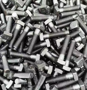 Pernos de cabeza cuadrada de acero al carbono M12 * 50 de grado 8,8 y tornillos de máquina con tuercas rectangulares de 150mm de largo - Product Image 1