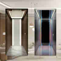 Ascenseurs de villa à traction en acier inoxydable de la série Premium. Capacité personnalisable de 400 kg pour 2-3 personnes, 220 V, garantie de 2 ans