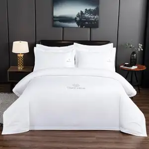 5 yıldızlı otel keten beyaz lüks hilton sheraton 100% pamuk otel yatak takımı seti yorgan yatak çarşaf kılıfı seti