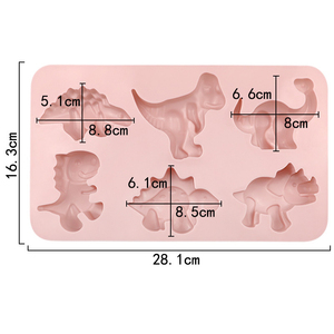 Early Riser 3D Dinosaur Themed Silicone Molds DIY Baking Tool <strong>Tray</strong> for Chocolate <strong>Dessert</strong> Cupcake Topper-Cake Tools - Product Image 2