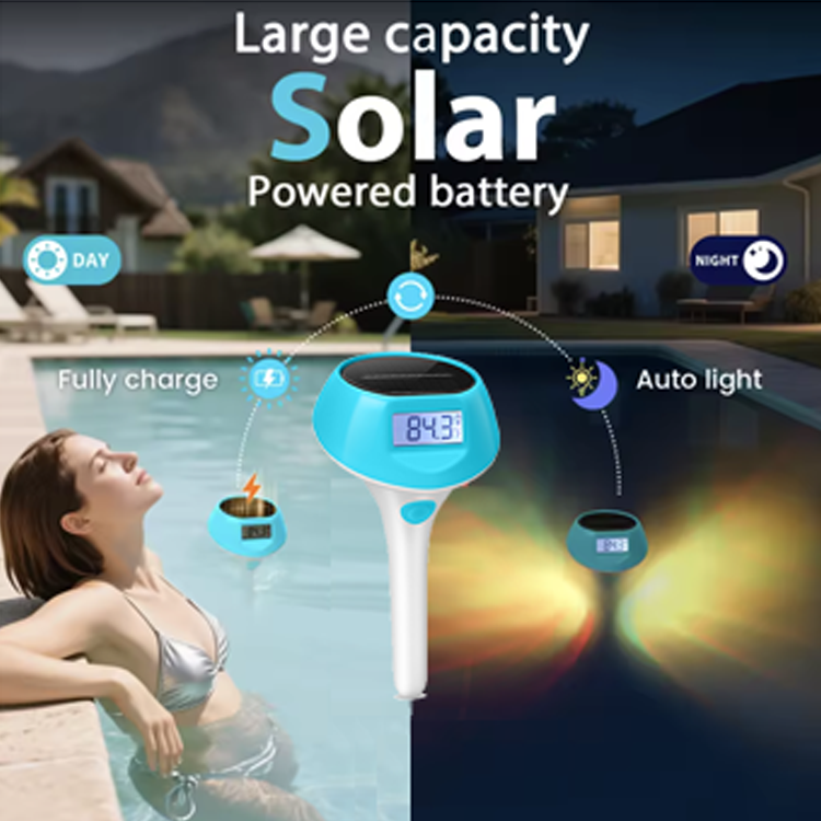 IP68 Floating Pool Lighted Decoration Waterproof Rgb Led Light Thermometers for Swimming Pool Light Wireless