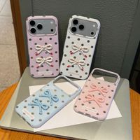 Étui de téléphone DIY à pois fait main pour iPhone 18 Pro Max, coque de téléphone portable, design mignon avec protection à 360 degrés, pour filles