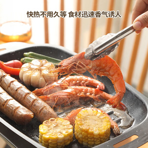 Maifan Stone Grilling Pan Rectangular Non Stick Easy Cleaning For Outdoor Camping <b>BBQ</b> Home Teppanyaki Korean Style - Product Image 5
