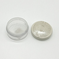 Pot vide rond en PVC recyclé transparent pour poudre libre avec tamis, emballage personnalisé en gros pour étui à poudre de maquillage avec houppette