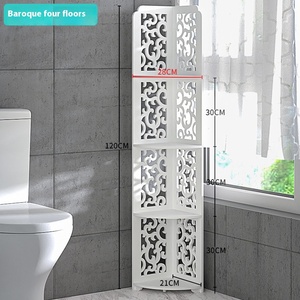 Công suất lớn nhiều lớp góc lưu trữ giá cho phòng tắm-sàn nhà vệ sinh đứng-An toàn nhựa tam giác lớp gia vị giá - Product Image 6